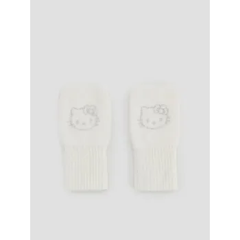 Čepice Rukavice bez prstů Hello Kitty - ONE SIZE - House - krémový - 105HF-01X
