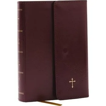 Cizojazyčná kniha KJV Holy Bible: Compact with 43,000 Cross References, Burgundy Leatherflex with flap, Red Letter, Comfort Print: King James Version - Thomas Nelson