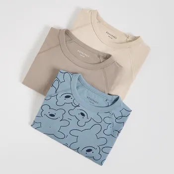 Chlapecká mikina Reserved - Tričko s dlouhými rukávy 3 pack - béžová - 107FI-08X - 107FI-08X-116