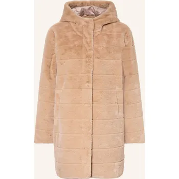Dámský kabát Monari Dámský Kabát Z Umělé Kožešiny, béžová, 34