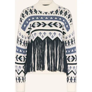 Dámský svetr Oui Dámský Svetr, bílá / modrá / tmavě modrá, 36