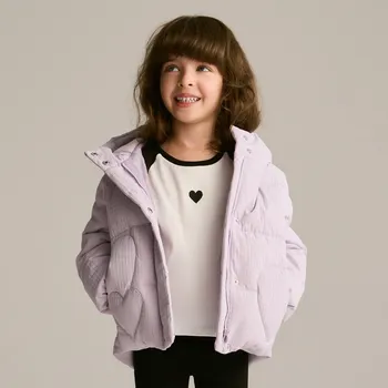 Dívčí bunda Reserved - Prošívaná bunda s kapucí - levandulová - 198EX-04X - 198EX-04X-98