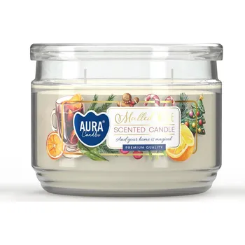 Svíčka Aura candles Vonná svíčka ve skle 'Mulled wine' 280 g