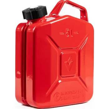 Kanystr Kanystr na pohonné hmoty z oceli, objem 5 litrů, UN schválení, šroubovací uzávěr Ø 46 mm