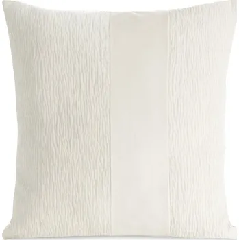 Povlak na polštářek Ženilkový povlak na polštář se sametovým proužkem CARLA - krémový