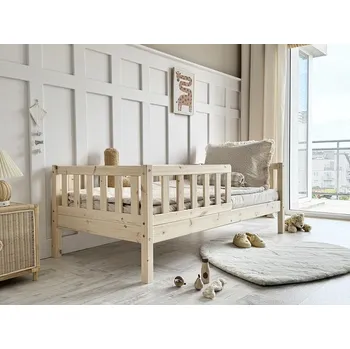 Dětská postýlka Dětská postel Basic David 90 x 190 cm s nožičkami 19 cm – přírodní dřevo