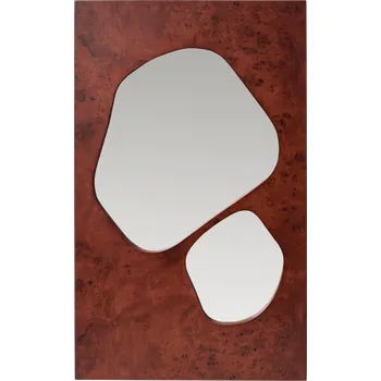 Zrcadlo Ferm Living, Nástěnné zrcadlo Folia 82 cm, hnědé - Formadore