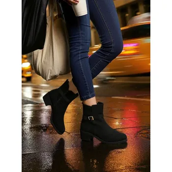 Dámská zimní obuv Sinsay - Kotníkové boty z umělého semiše - černá - 009GP-99X - 009GP-99X-40