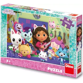 Puzzle Dino Gábinin kouzelný domek Gábi a muzika 100 XL dílků