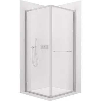 CERANO - Sprchový kout Versaro L/P - 6 mm - chrom, transparentní sklo - 90x80 cm - zasouvací