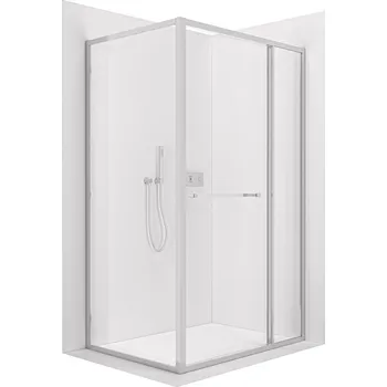 CERANO - Sprchový kout Versaro L/P - 6 mm - chrom, transparentní sklo - 120x80 cm - zasouvací