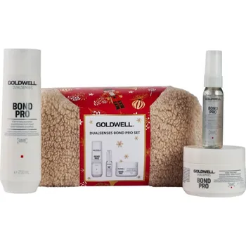 Kosmetická sada Goldwell Dualsenses Goldwell Dualsenses Bond Pro obnovující šampon pro poškozené a křehké vlasy 250 ml + Goldwell Dualsenses Bond Pro obnovující sprej pro křehké vlasy 30 ml + Goldwell Dualsenses Bond Pro obnovující maska pro poškozené vlasy 200 ml + kosm