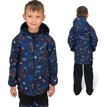 Esito (ušito v ČR) Dětská jarní/podzimní softshellová bunda Esito s fleecem duo Play and go