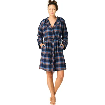 Dámský župan Dámský župan KEY 431 tmavě modrá FLANEL L 0
