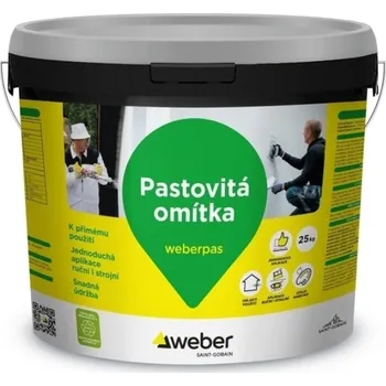 Fasádní barva Weber Omítka Weberpas silikon concrete finish imitace betonu 25 kg