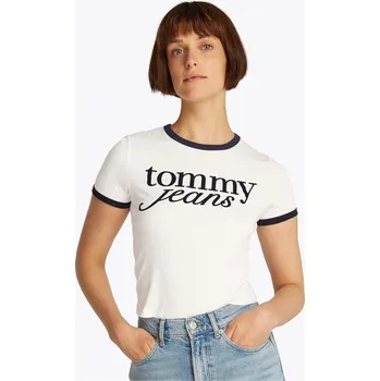 Dámské tričko Tričko Tommy Jeans Ecru 8949398 10 (S)