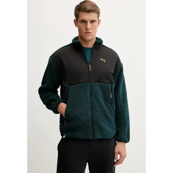 Pánská mikina Mikina Puma pánská, zelená barva, hladká, 632104 79X, vel. S