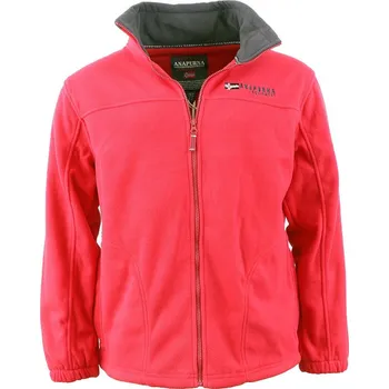 Pánská mikina ANAPURNA mikina pánská URANIUM MEN 224 fleece kapuce v límci S červená
