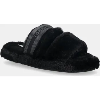 Dámské pantofle Pantofle Tommy Hilfiger HILFIGER FUR SLIPPER FW0FW08854 černá 99X, EUR 35/36