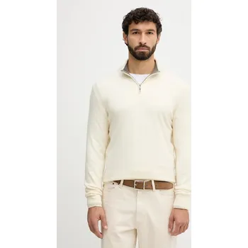 Pánský svetr Vlněný svetr BOSS H-Hemarlo pánský, béžová barva, 50549984 01X, vel. XL