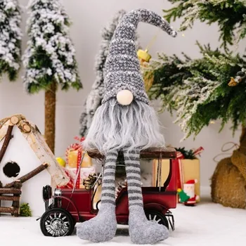 Vánoční dekorace Textilomanie SNOWY 34,5 cm, šedý