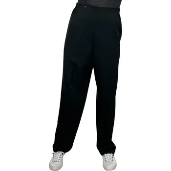 Dámské kalhoty Dawidek Dámské černé společenské kalhoty TYNA Barva: Černá, Velikost: 4XL