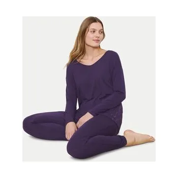 Dámské oblečení Triumph Pyžamo Timeless Sensuality 10221061 Fialová Regular Fit 42
