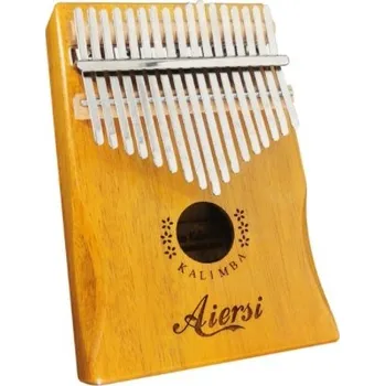 Hudebniny Kalimba v ladění C dur s opěrkou pro ruku - květinový motiv 17 kláves