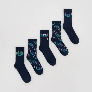 Reserved - Ponožky Lilo & Stitch 5&nbsp;pack - tmavomodrá - 162HE-59X - 162HE-59X-K34