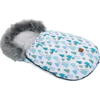 Fusak Mamo Tato Zimní fusak Lux s kožešinkou 50 x 100 cm Šedý/zelený, Zimní les