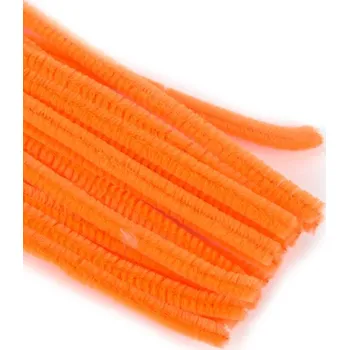 Hobby drát Chlupatý drátek Ø6 mm - délka cca 30 cm - světle oranžový