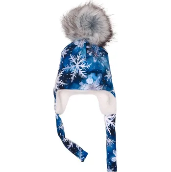 Čepice Ušanka - Sněhové vločky Velikost: XXS