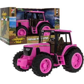 autíčko RKToys Růžový traktor se světly a zvuky