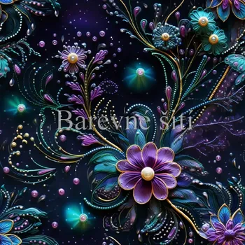 Úplet, Večernice květy (E) (Top kvalitní úplet Bella digitisk)