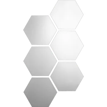 LIVARNO® Sada zrcadlových dlaždic, 4dílná / 6dílná (šestiúhelník)