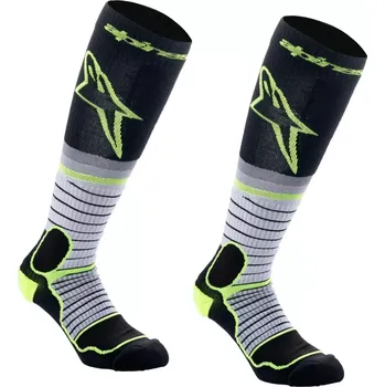 Pánské ponožky Dlouhé ponožky/podkolenky ALPINESTARS MX PRO barva šedá/černá (vhodné do off-road botů )