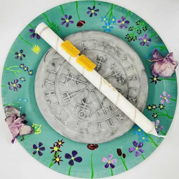 Svíčka Přírodní rituální svíce - bílá - pro čistotu a ochranu