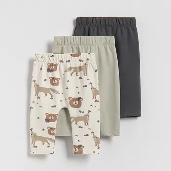 Reserved - Bavlněné legíny 3 ks - tmavě šedá - 499BF-90X - 499BF-90X-68