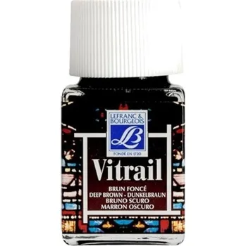 Speciální výtvarná barva Lefranc & Bourgeois Vitrail Barva na sklo 102 Deep Brown 50 ml 1 ks