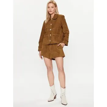 Pánské kraťasy Custommade Kožené šortky Nida 999589715 Hnědá Regular Fit L