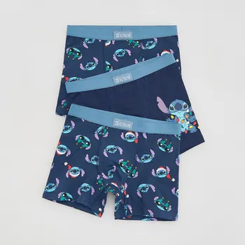 Reserved - Boxerky Stitch 3 pack - tmavomodrá - 632GX-59X - 632GX-59X-U98