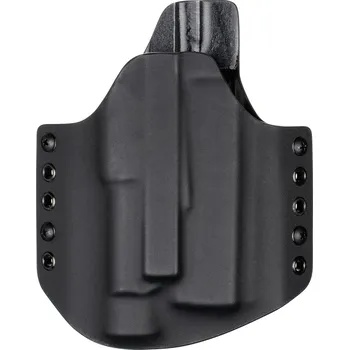 Příslušenství pro sportovní střelbu RH Holsters OWB - Glock 17 Gen5 + Streamlight TLR-1 HL-X - vnější kydexové pouzdro - poloviční sweatguard - černá/černá Pouzdro je pro: Pravák