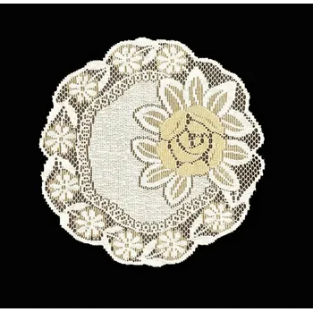 ubrus Dekorační žakárový ubrousek SOFIA krémová/zlatá Ø 40 cm MyBestHome