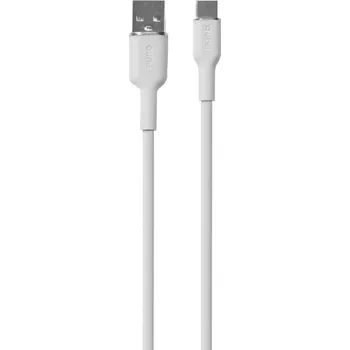 Kabel Puro Soft USB-C/USB-A 60 W, 1,5 m - bílý
