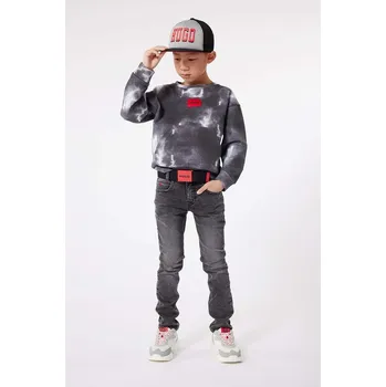 Dívčí džíny Dětské rifle HUGO G00184.162.174 šedá 90X, vel. 162