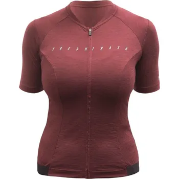 cyklistický dres Dámský cyklistický dres Fresh Trash Lite merino EVO - Merlot red Velikost: M
