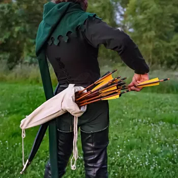 Toulec House of Warfare Středověký plátěný toulec na šípy, přírodní barva - Outlet