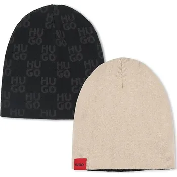 Čepice Oboustranná bavlněná čepice pro děti HUGO černá barva, G00550 G00550.52.54 99X, vel. 52/54