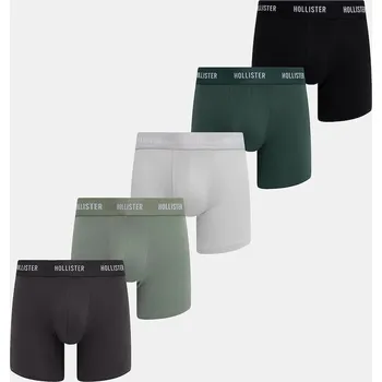 Pánské spodní prádlo Boxerky Hollister Co. 5-pack zelená barva, KI314-5024 KI314.5024.301 77A, vel. XS
