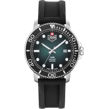Hodinky Hodinky JDM Military Silver Green and Black 8270336 One Size